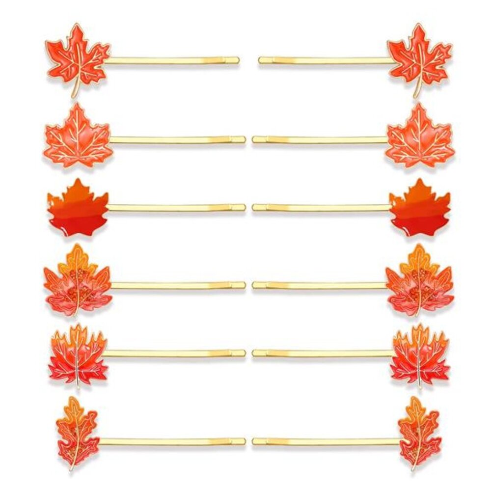YAHPERN 12PCS‎ Fall Hair Clips for Women Thanksgiving Hairpins Harvest Turkey